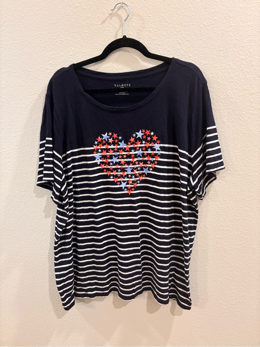Talbots Navy Plus Size 3X Tee